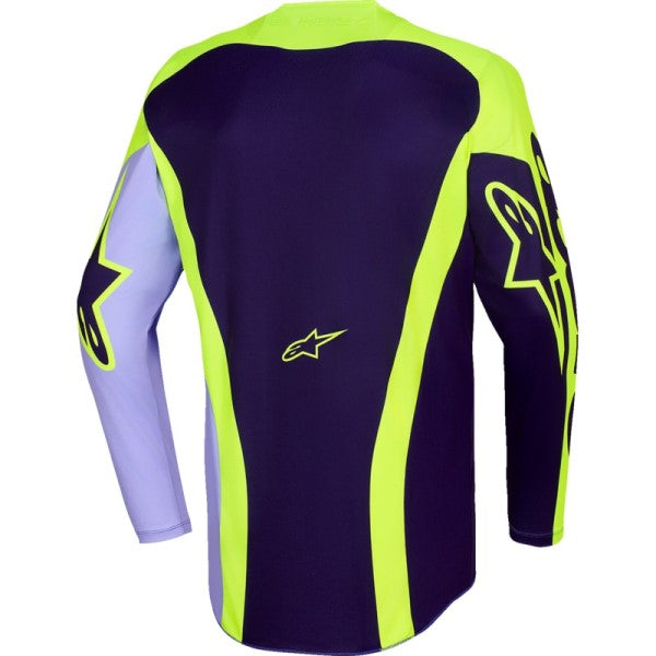 Chandail de Motocross Racer Portl Mauve/Jaune de dos