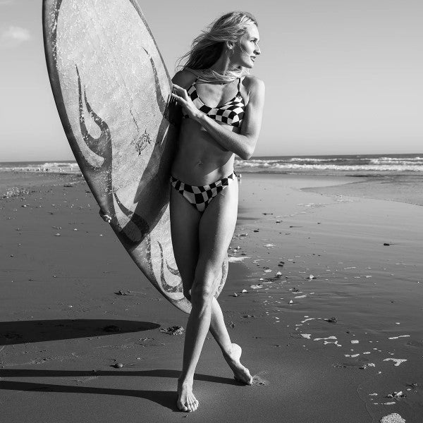 Bikini 2 pièces Trip Femme Noir/Blanc de face