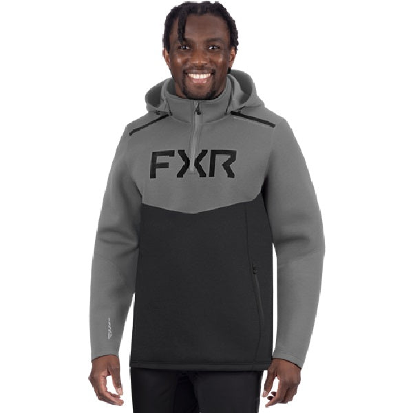 Coton Ouaté Altitude Tech 1/4 avec Capuche FXR de face