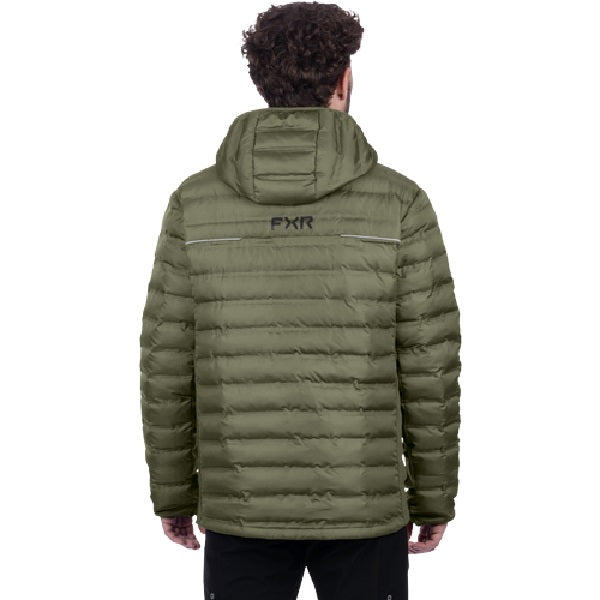 Manteau Matelassé Podium Hybride FXR /vert de face 