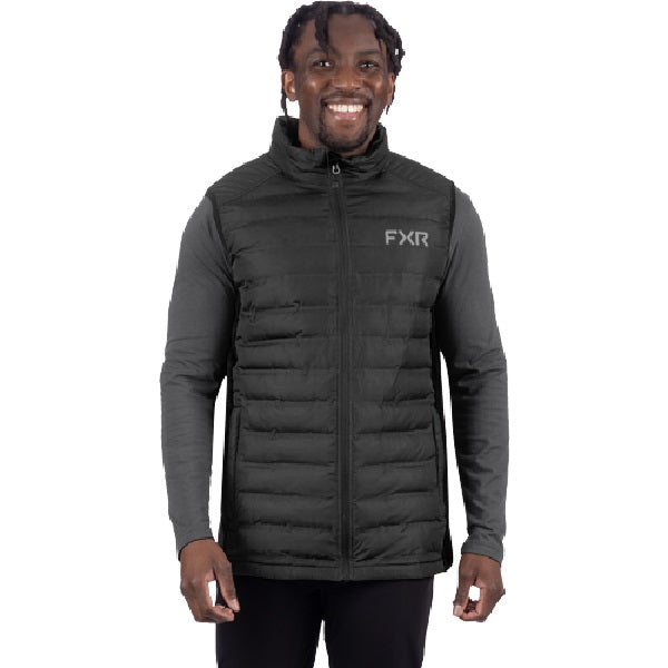 Manteau Matelassé Hybride Podium Sans Manche FXR/Noir de face