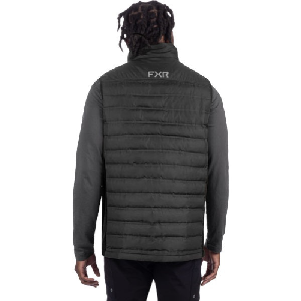 Manteau Matelassé Hybride Podium Sans Manche FXR/Noir de dos