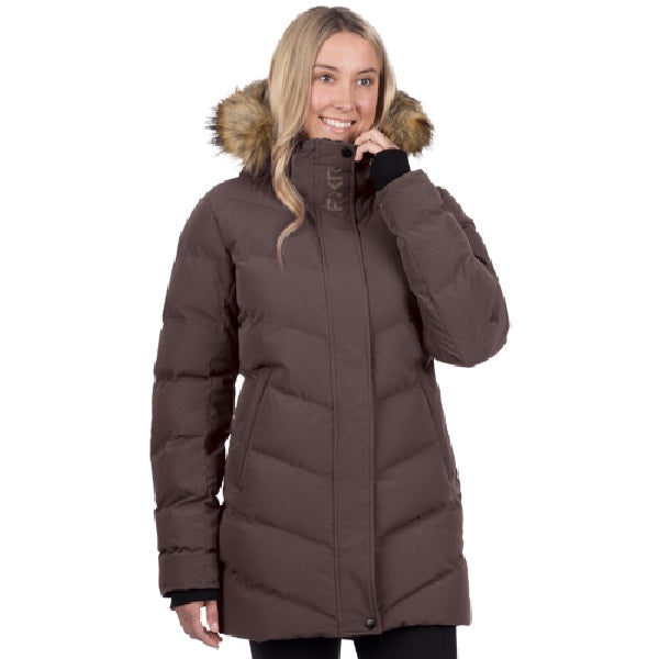 Manteau Sage Femme / FXR/ Brun foncé de face