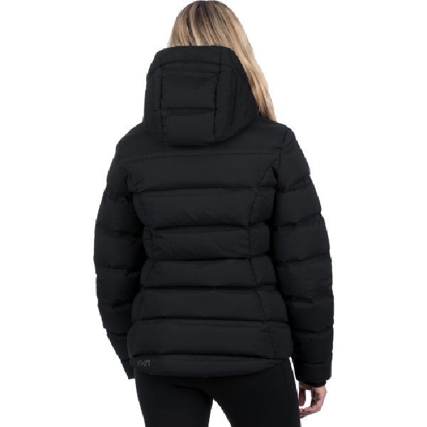 Manteau Pro Down Elevation Femme Noir de dos/ FXR