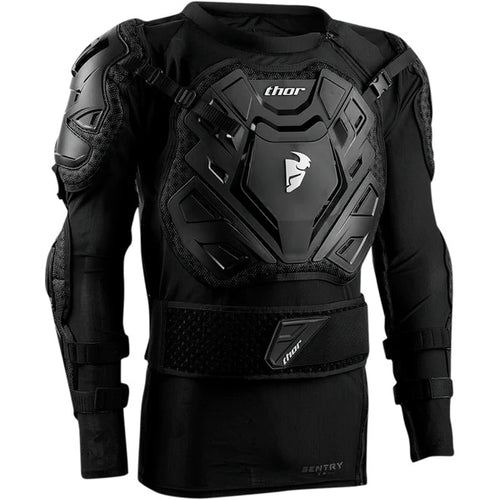 Chandail de Proetction de Motocross Sentry XP2 Stealth Noir, de face