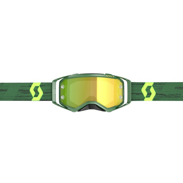 Lunettes de Motocross Prospect Vert/Jaune côté avant