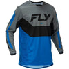 Chandail de Motocross Kinetic/fly/bleu gris, de face