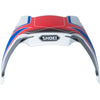 Stabilisateur Arrière Casque X-Fourteen Assail Rouge/Bleu de face