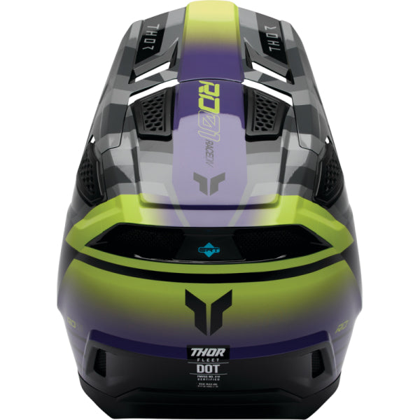 Casque de Motocross Fleet Camber Thor Noir/Mauve, arrière 