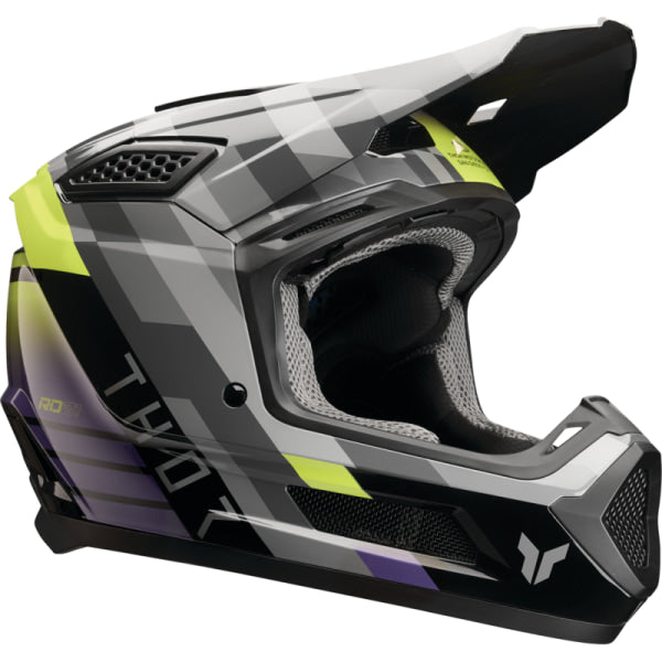 Casque de Motocross Fleet Camber Thor Noir/Mauve, vue 3/4