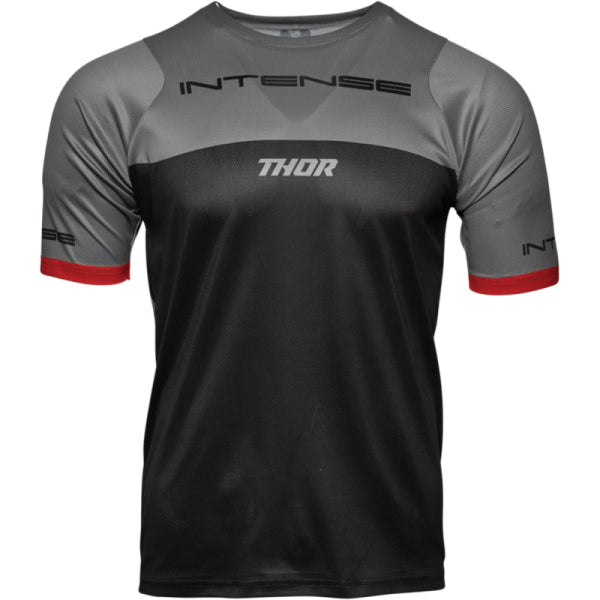 Chandail de Vélo Intense Assist Chiné Tho Noir/Gris, de face
