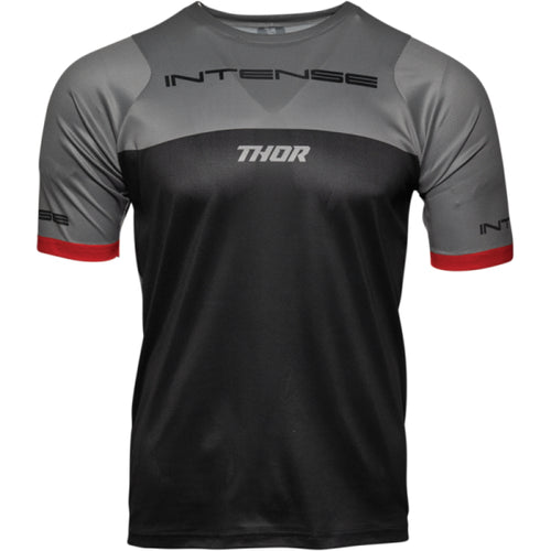 Chandail de Vélo Intense Assist Chiné Tho Noir/Gris, de face