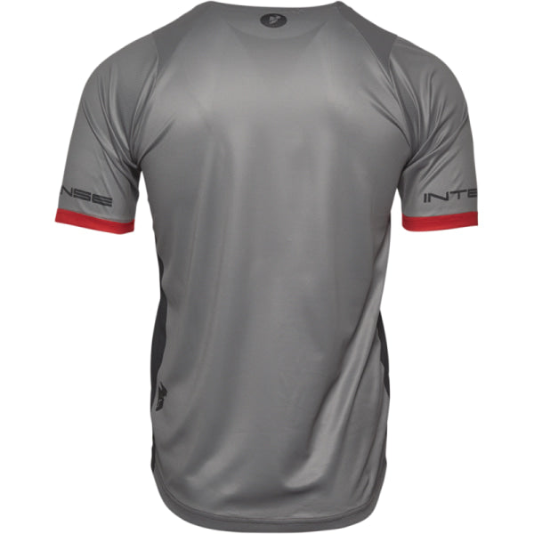 Chandail de Vélo Intense Assist Chiné Tho Noir/Gris, de dos