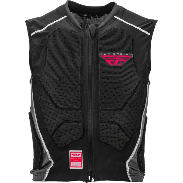 Plastron de Motocross Barricade Zip/Fly/ noir, de face