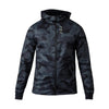 Manteau Defend Drive Windbloc Zip Noir Camo, de face