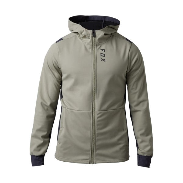 Manteau Defend Drive Windbloc Zip Beige, de face