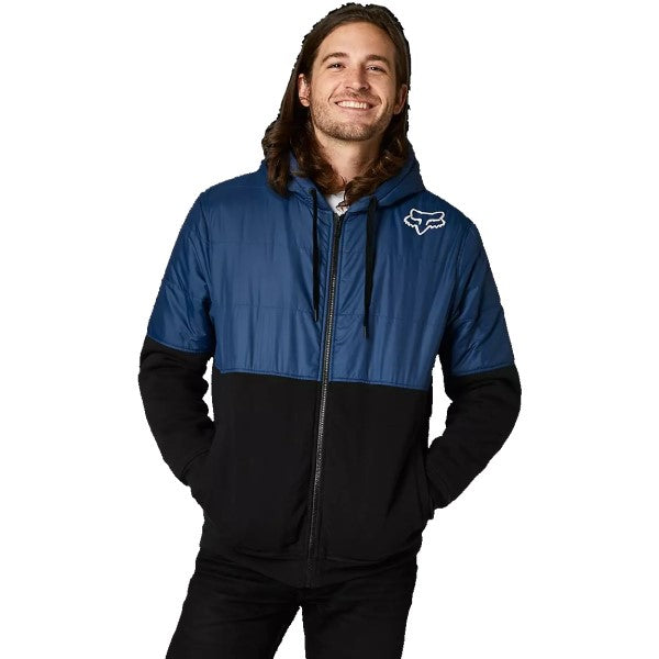 Coton Ouaté avec Fermeture Éclair Lindon Sasquatch Bleu/Noir de face