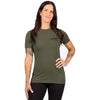 T-Shirt Elevate Premium Femme Vert, de face