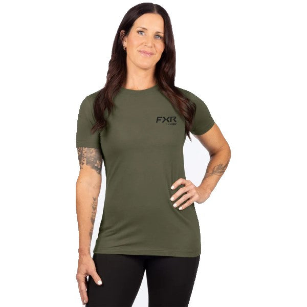 T-Shirt Elevate Premium Femme Vert, de face