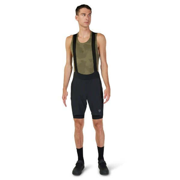 Short de Vélo Flexair Ascent Cargo à Bretelles Fox noir, de face