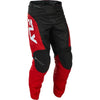 Pantalon de Motocross F-16/Fly/noir/ rouge/blanc, de face