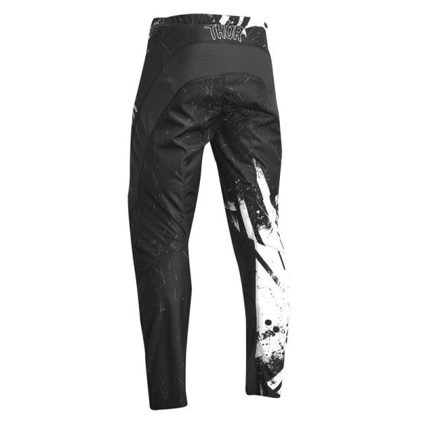 Pantalon de Motocross Sector Gnar Junior noir blanc, arrière