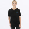 T-Shirt Trophy Premium Junior noir bleu, de face