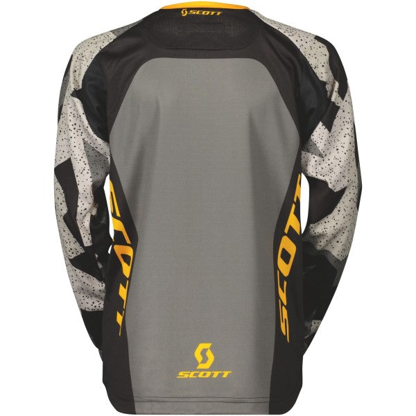 Chandail de Motocross 350 Camo Evo Junior Noir/Jaune de dos