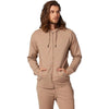 Coton Ouaté avec Fermeture Éclair Rise Beige essayage de face