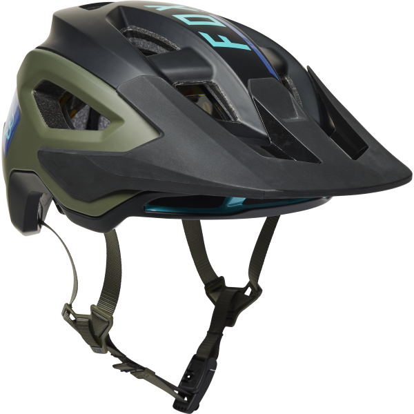 Casque de Vélo Ouvert FOX Speedframe Pro Blocked Vert Armée Profil