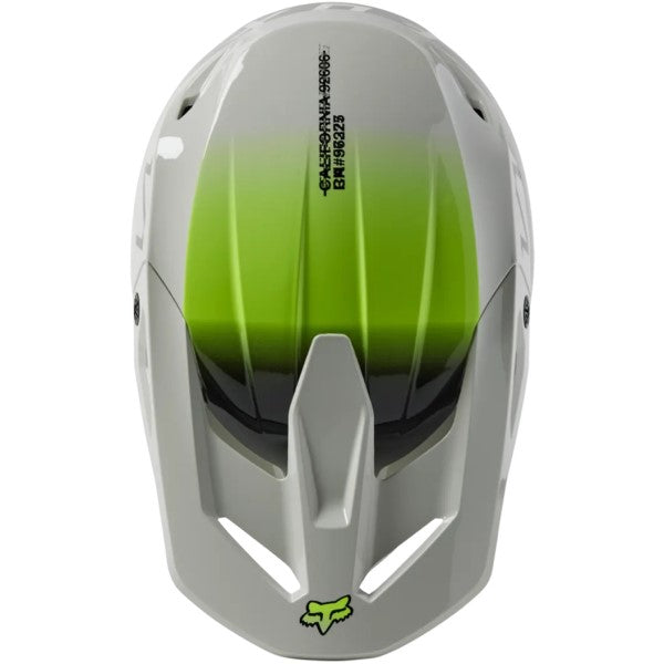 Casque de Motocross V1 Toxsyk Junior Gris/Jaune au-dessus