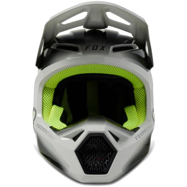 Casque de Motocross V1 Toxsyk Junior Gris/Jaune de face