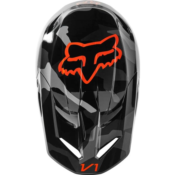 Casque de Motocross V1 Bnkr Junior Camo/Gris au-dessus