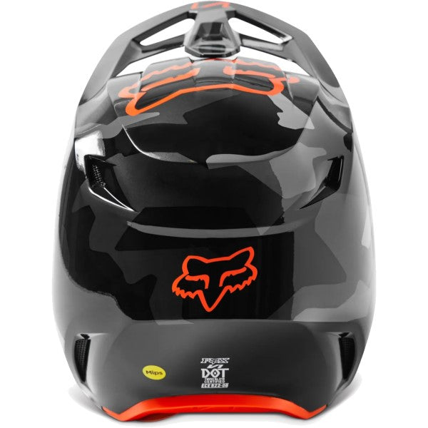 Casque de Motocross V1 Bnkr Junior Camo/Gris de dos