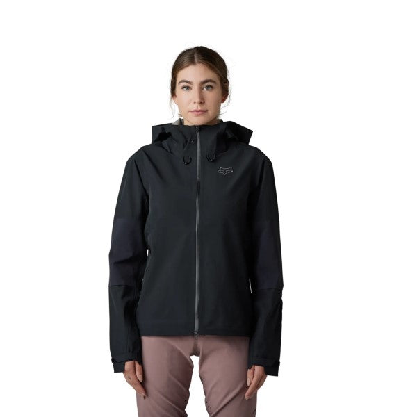 Veste de Vélo Imperméable Defend 3-layer Femme/Fox/noir, de face