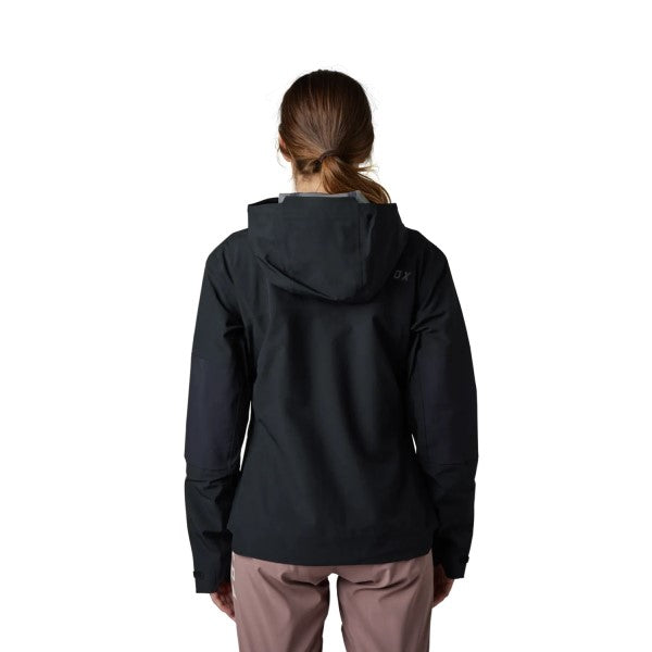 Veste de Vélo Imperméable Defend 3-layer Femme/Fox/noir, de dos