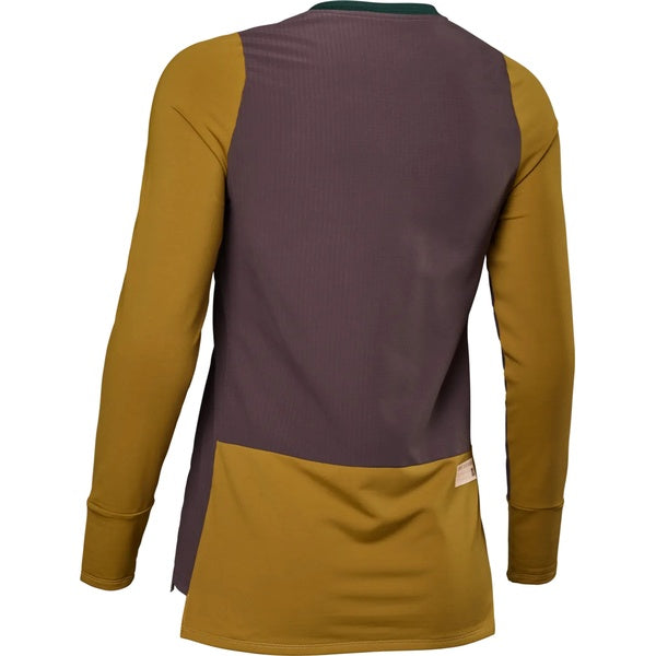 Maillot de Vélo Defend Thermal Femme/Fox/brun foncé, de dos