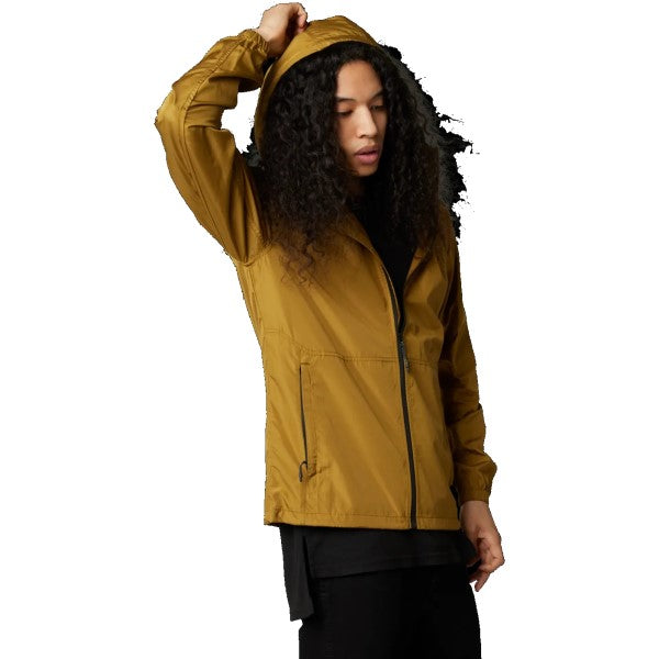 Manteau Coupe-Vent Finisher Jaune avec capuchon de gauche
