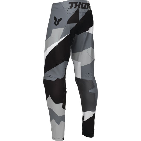 Pantalon de Motocross Sportmode Brave Noir/Gris incliné de dos à gauche