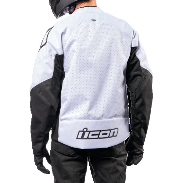 Manteau de Moto Hooligan Mc Blanc, arrière