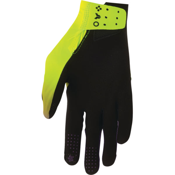 Gants de Motocross Sportmode Iconic Thor Jaune/ Mauve, paume
