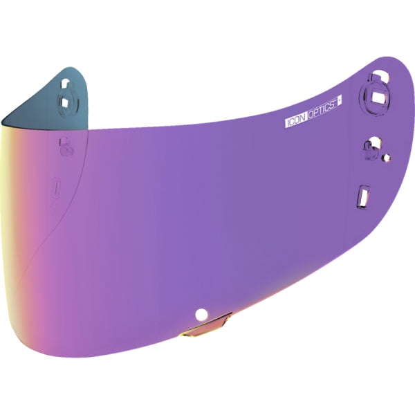 Visière de Moto Optic 22.06 Miroir Mauve Icon, Vue 3/4
