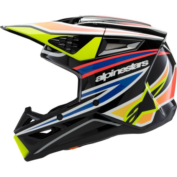 Casque de Motocross Supertech M3 Wurx Junior Jaune/Multicolore de droite