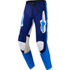 Pantalon de Motocross Racer Riway Bleu/Blanc de face