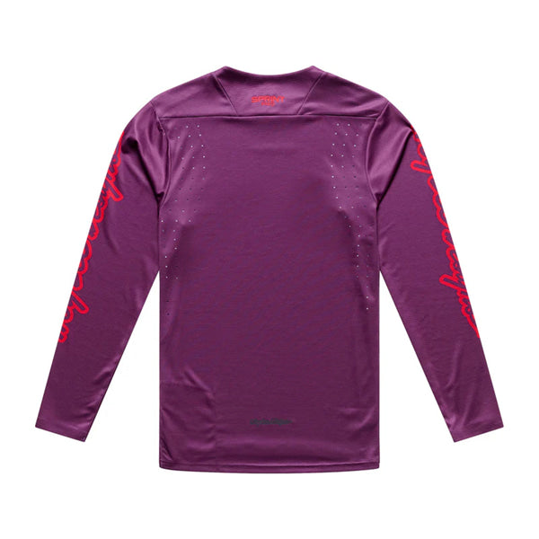 Chandail de vélo Sprint Pro Mono Troy Lee Designs Mauve, de dos