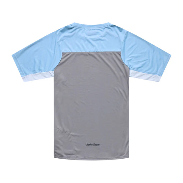 Chandail de vélo Skyline Pro Fangs Army Manches Courtes Troy Lee Designs Gris/Bleu, de dos