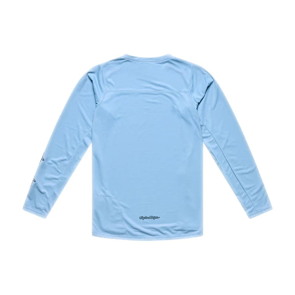 Chandail de vélo Skyline Pro Mono Troy Lee Designs Bleu Clair, de dos
