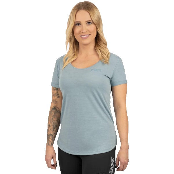 T-Shirt Lotus Active Femme Gris Clair
