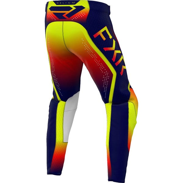 Pantalon de Motocross Helium Bleu/Jaune/Orange de derrière