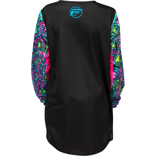Chandail de Motocross Kinetic Mutant Junior/Fly/noir gris, de dos